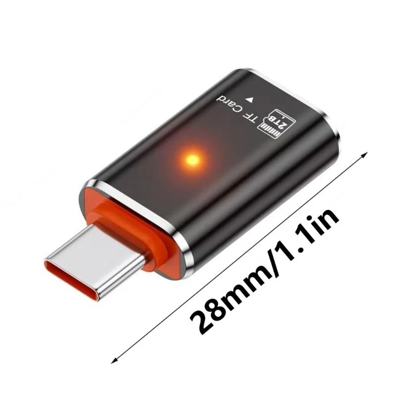 سبيكة USB C إلى Microsds TFS Card Reader OTG USB2.0 لنقل البيانات السريع وتوسيع التخزين 0XLA