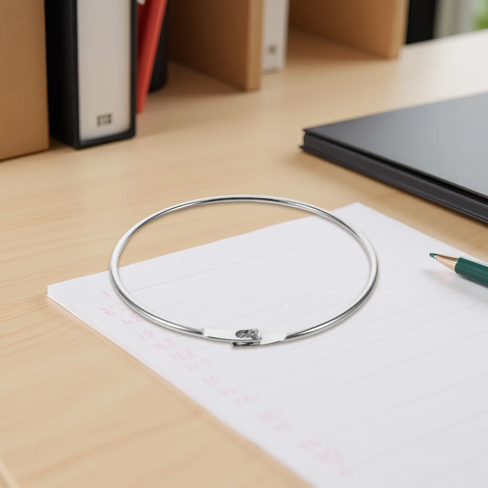 10PCS Loose Leaf Binder Rings 4.9'' Metal Book Paper Rings Clips Keychain For Index Cards Flashcards Notebooks Scrapbooks Books