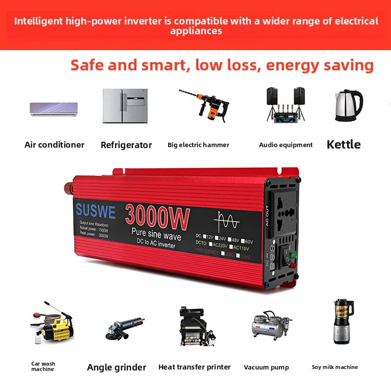 

Pure sine wave inverter vehicle high power 12V24V220V inverter car truck RV digital display