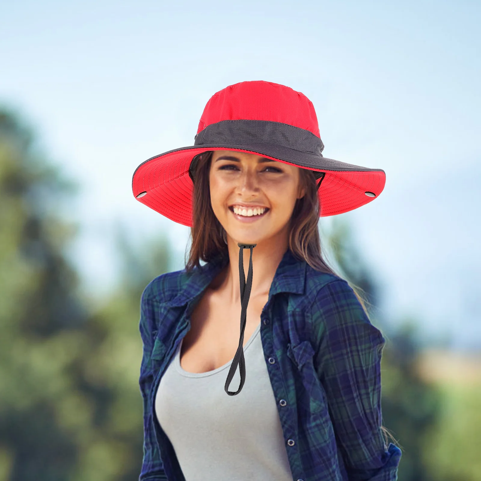 나일론 버킷 모자 Sunhat 자외선 차단 야외 여름 해변 캠핑 낚시 사이클링 하이킹 경량 통기성 편안한