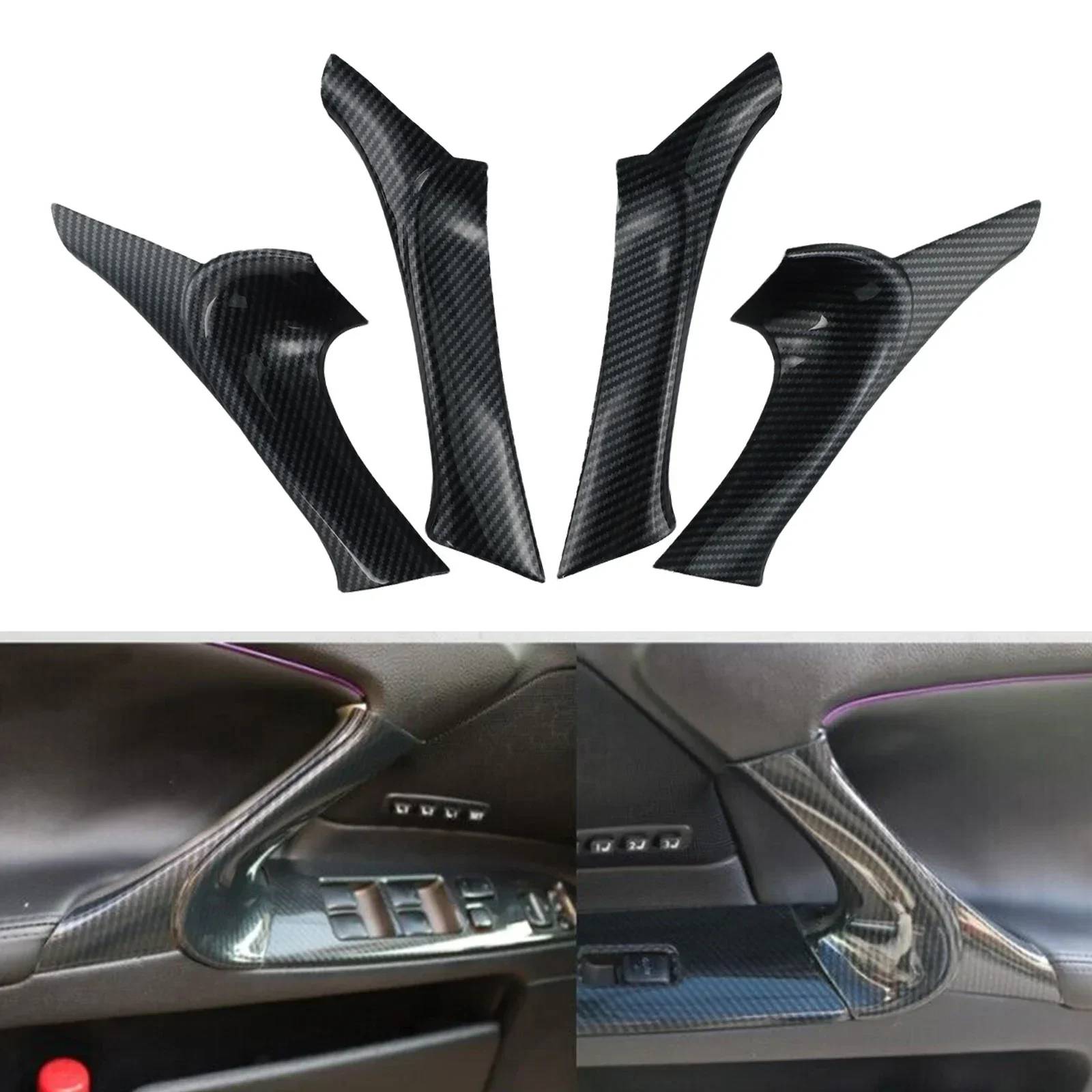 

Carbon Fiber Door Armrest Panel Trim for Lexus IS F250 F350 2006 2013 Stable Characteristics Reliable Performance