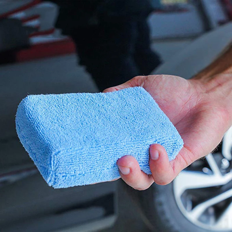 1/10Pcs Car Wax Applicator Pads Microfibre Polishing Sponges Soft Auto Detailing Waxing Sponge Cleaning Foam Car Paint Care Pad