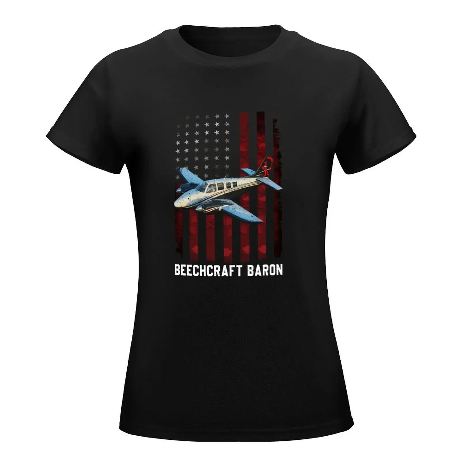 Beechcraft Baron, baron aircraft T-Shirt Female clothing oversized t shirt dress Women