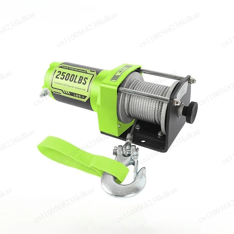 Portable Vehicle Electric Traction Tool Outdoor Rescue Pulling Machine 2500 Pound Wireless Control Winch