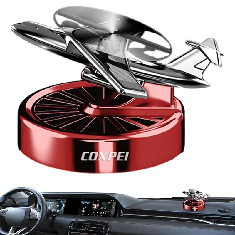 Car Air Freshener Stylish Solar Energy Airplane Rotating Air Freshener Decoration Auto Fragrance Vehicle Air Fresheners