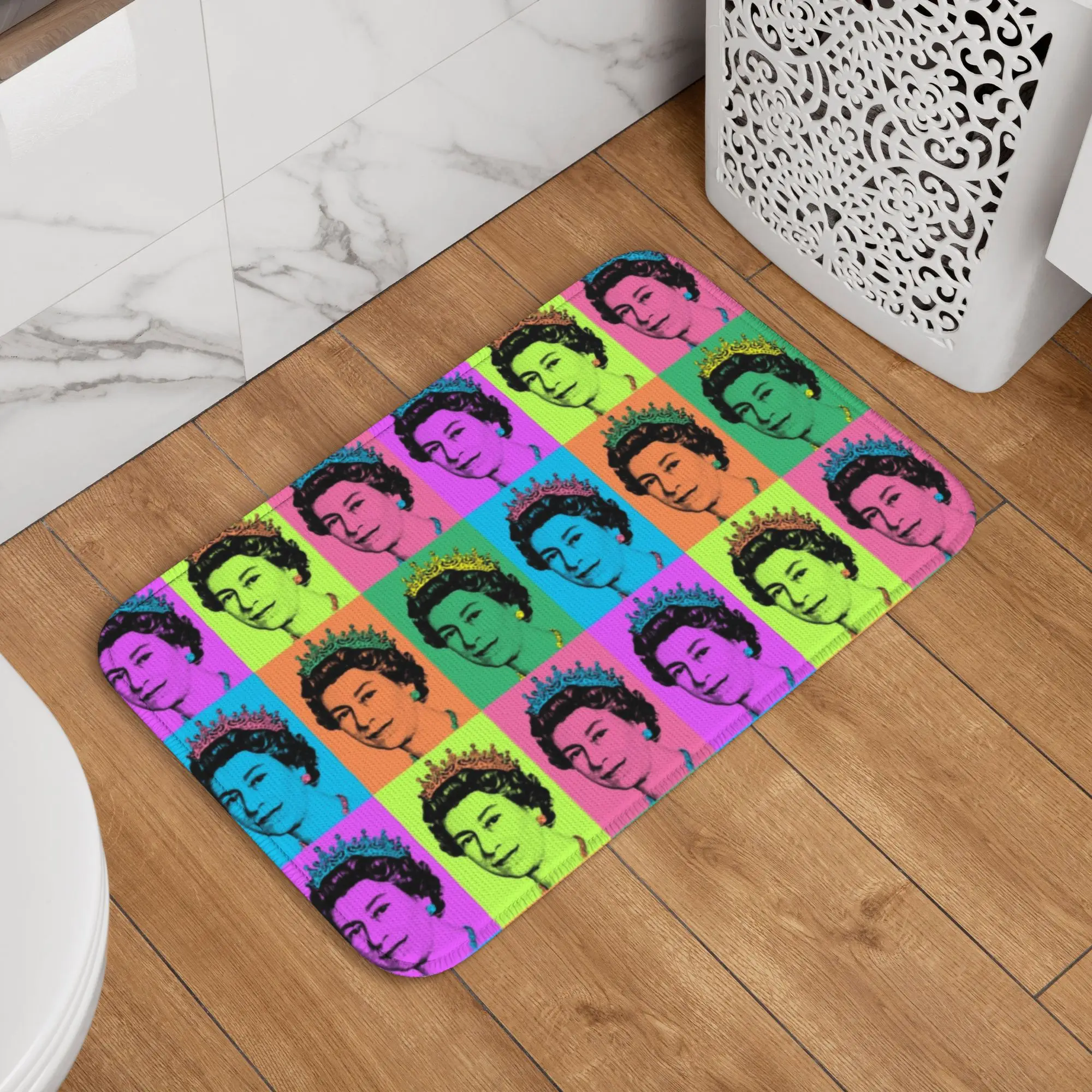 Queen Elizabeth II England Pop Art Floor Door Bath Kitchen Mats Anti-Slip Indoor Royal United Kingdom Doormat Bedroom Balcony