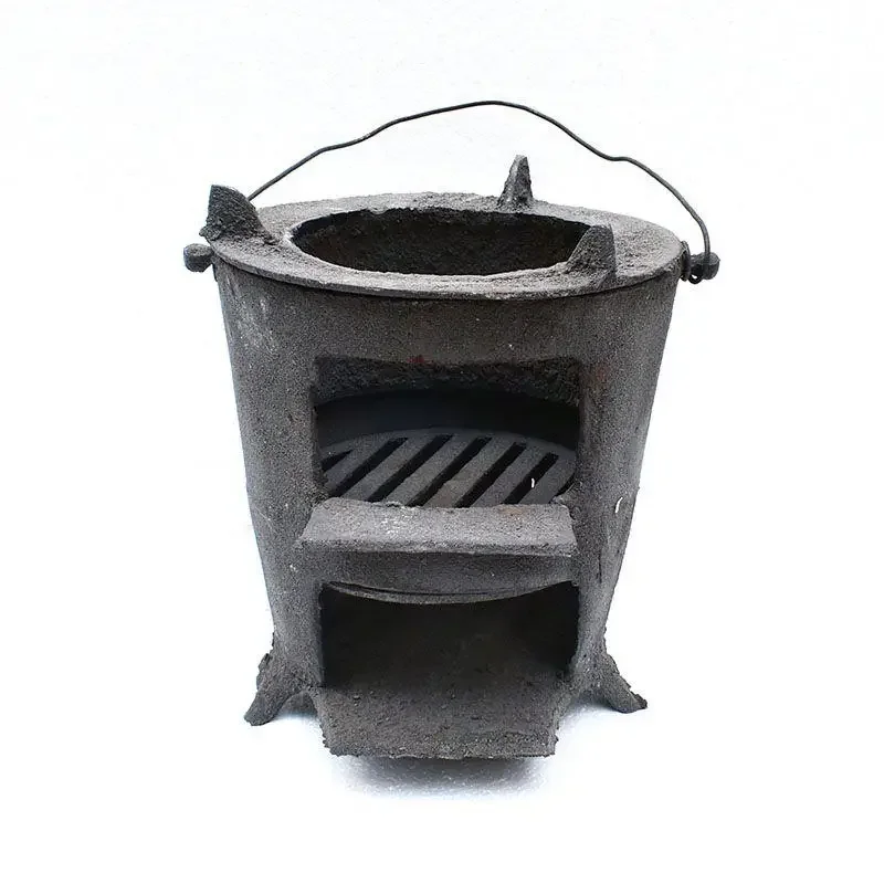 Cast iron firewood stove, domestic firewood burning rural, multi-functional, cooking stove, outdoor camping stove