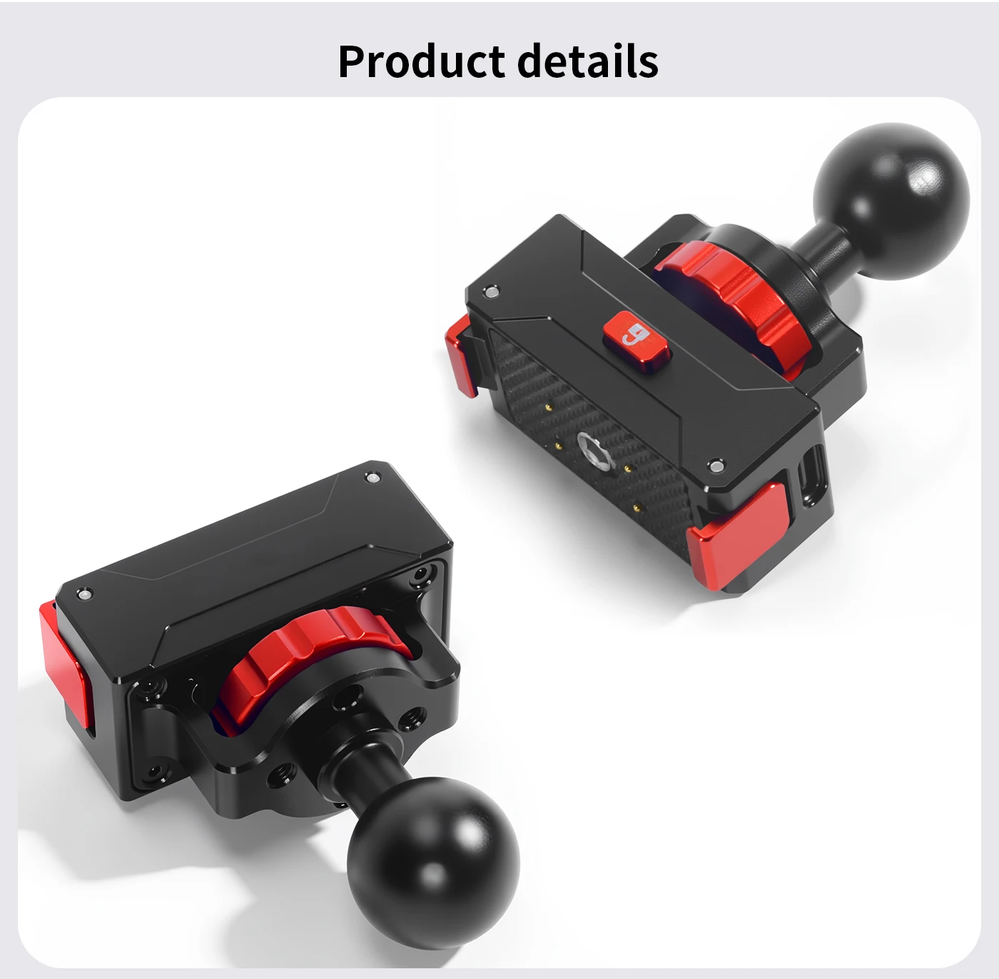 Aluminium-Kugelkopfadapter Ladehalterung für DJI Osmo 360 Action-Kamera Magnetischer Schnellverschluss-Halter Stativ-Erweiterung – Detail 9