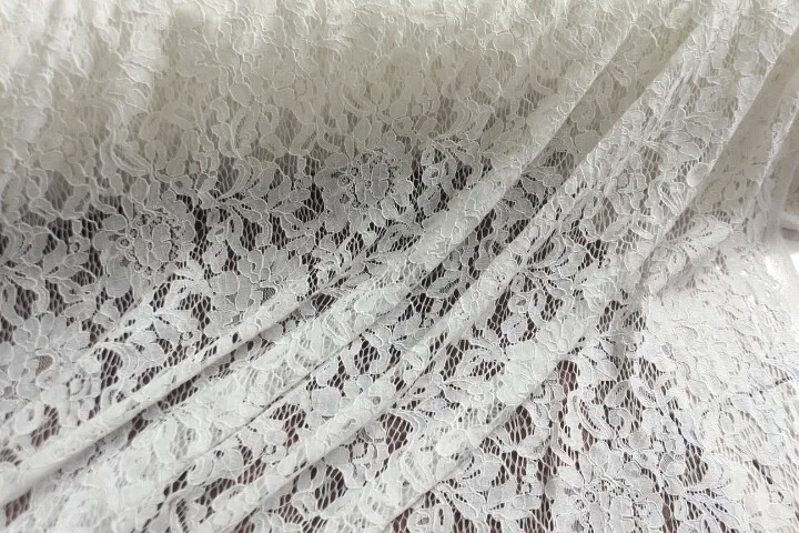 Quality Nylon 145CM Wide Allover Florals Cord Lace Fabric DIY Garment Dress Cheongsam Sewing Craft Material Cloth Accessories