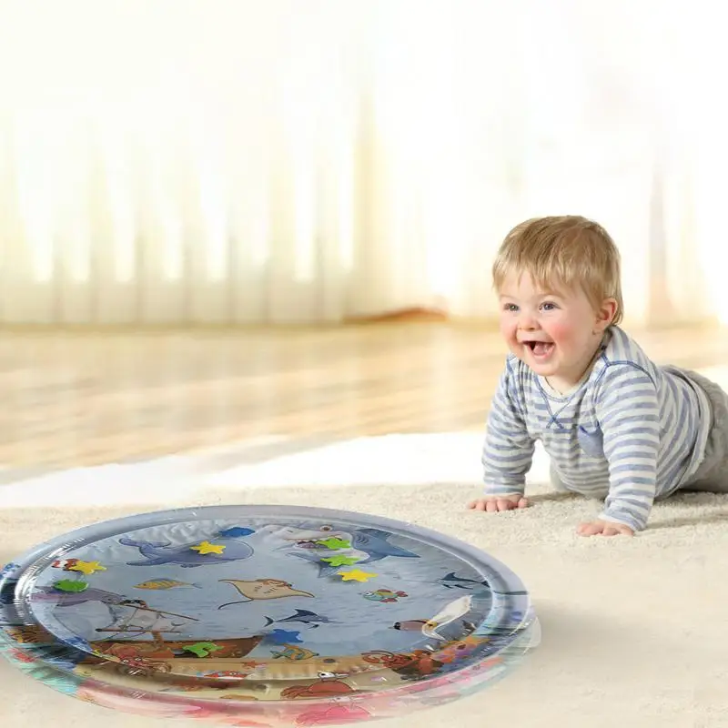 Baby Water Mat Inflatable Patted Pad Cushion Infant Toddler Circular Water Play Mat For Children Education Developing Toys