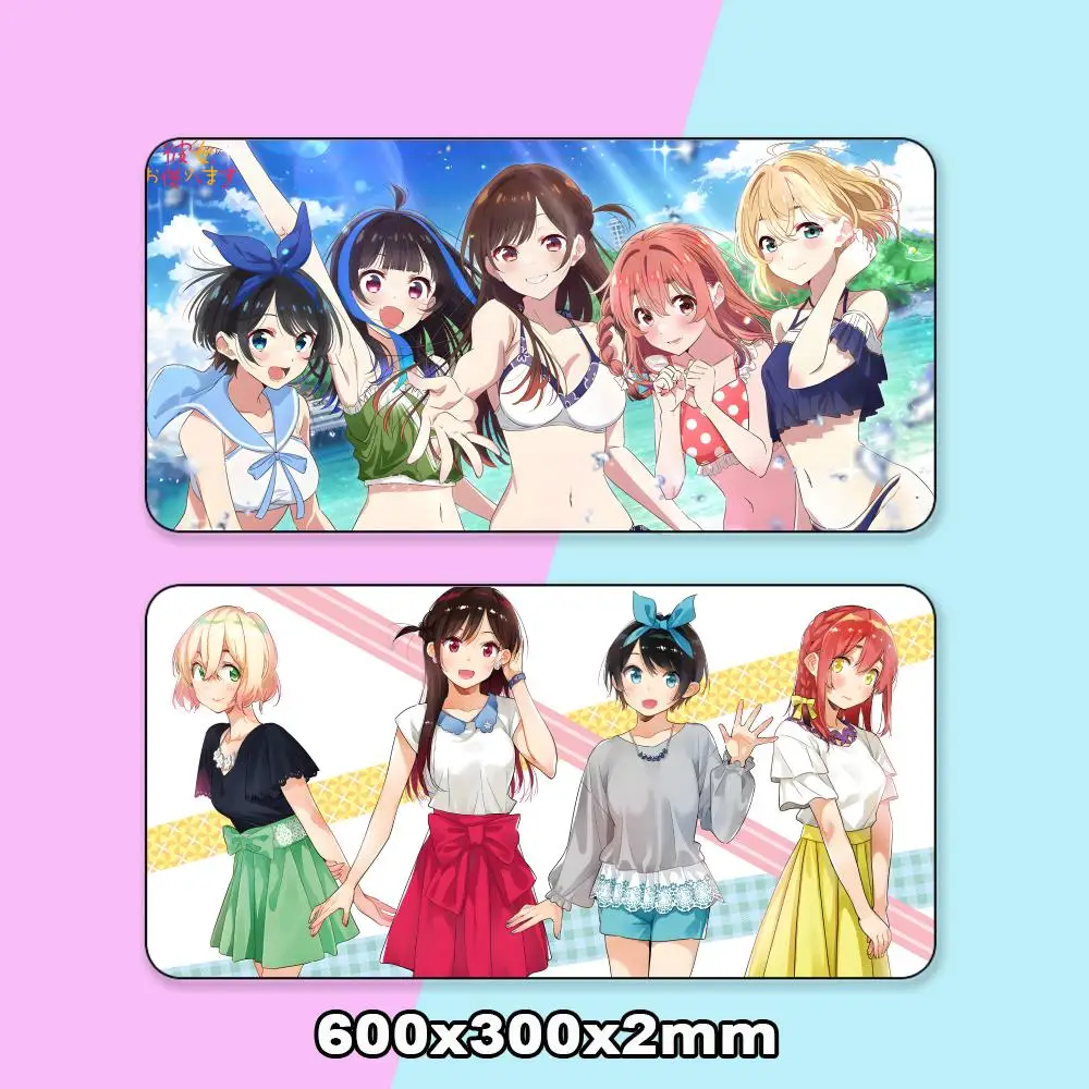 

Rent Girlfriend Chizuru Kazuya Коврик для мыши Коврик для мыши Резиновый компьютерный ноутбук Официальный настольный игровой коврик