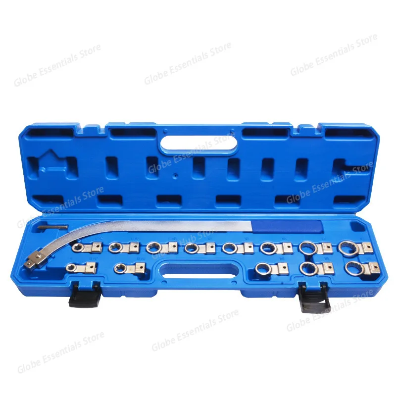 15-piece Set of Car Engine Belt Adjustable Wrench Pulley Disassembly Idler Wheel Tensioning Special Auto Repair Tools