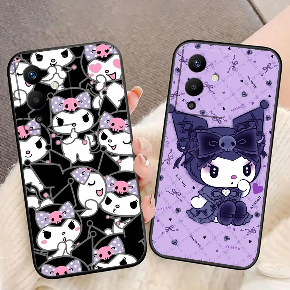 Cartoon Cute Kuromi Phone Case For Infinix TECNO POP SPARK GO SMART 5 6 7 8 9 CAMON 15 16 17 20 20C 30C Pro Case Funda Capa