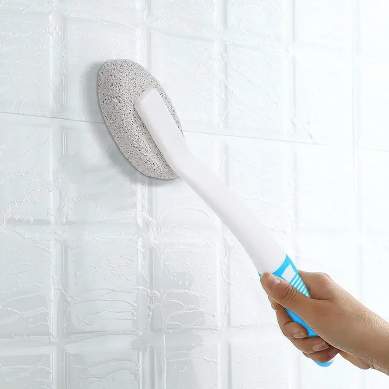 Pumice Stone Cleaning Brushes With Long Handle Hard Water Remover For Toilet Pumice Stone Toilet Cleaner Tool For Tiles Tub Sink