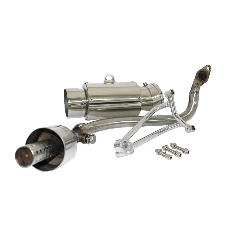 The motorcycle modified exhaust pipe is suitable for non-destructive installation of a complete set  V125 stainless steel with