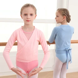 Girls Wrap Dance Sweater Soft Ballet Warm Up Jacket for Leotards