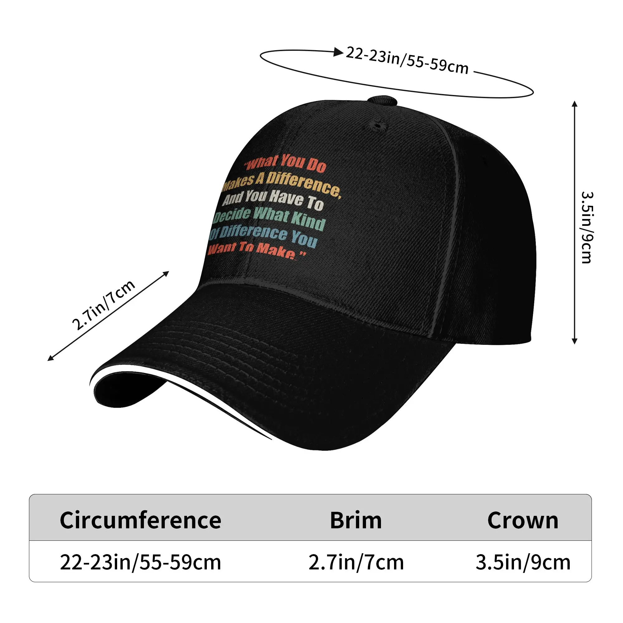 What A Difference A Dave Makes Baseball Cap  Fashion Men Adult Trucker Hat Wholesale Design Outdoor Sport Snapback Cap Present