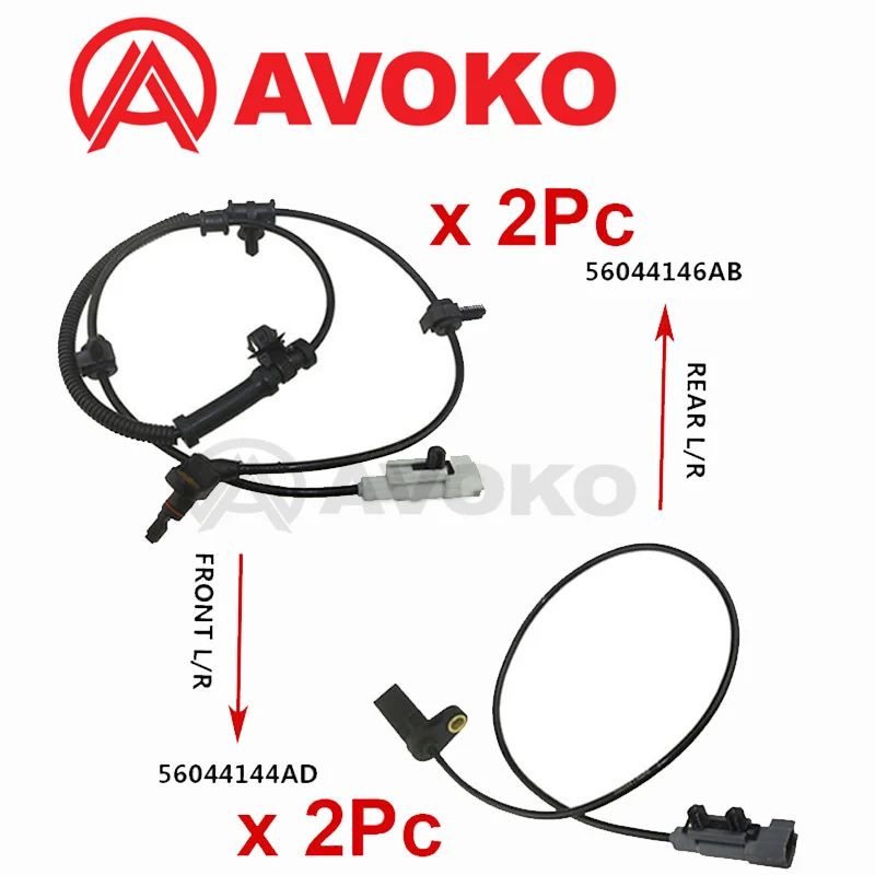 

56044144AB Front Rear Left/Right ABS Wheel Speed Sensor For Jeep Commander Grand Cherokee 2005-2010 3.7L 4.7L 5.7L 56044146AA