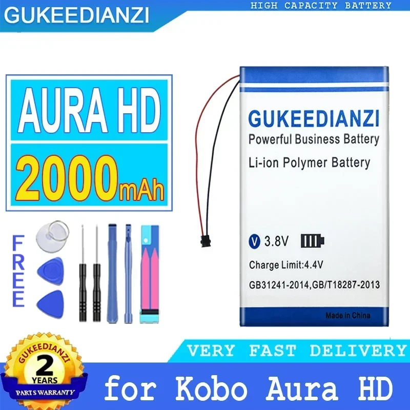 

Mobile Phone Batteries 2000mAh For Kobo Aura HD One, N204-KBO-B, N905B, GPS, Mp4, Speake E-Book Smart Watch Portable Battery