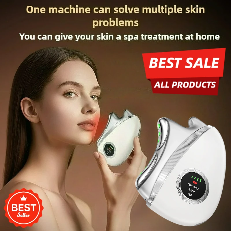 Electric Gua Sha Tool Micro Current Facial Beauty Device Bianshi Scraping Board Meridian Massager for Face Lifting Home Care