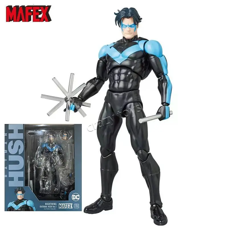 Figura Original Medicom MAFEX 175 MAFEX NIGHTWING (BATMAN: HUSH Ver.) Figuras de Colección de Anime en Stock, Juguetes Modelo