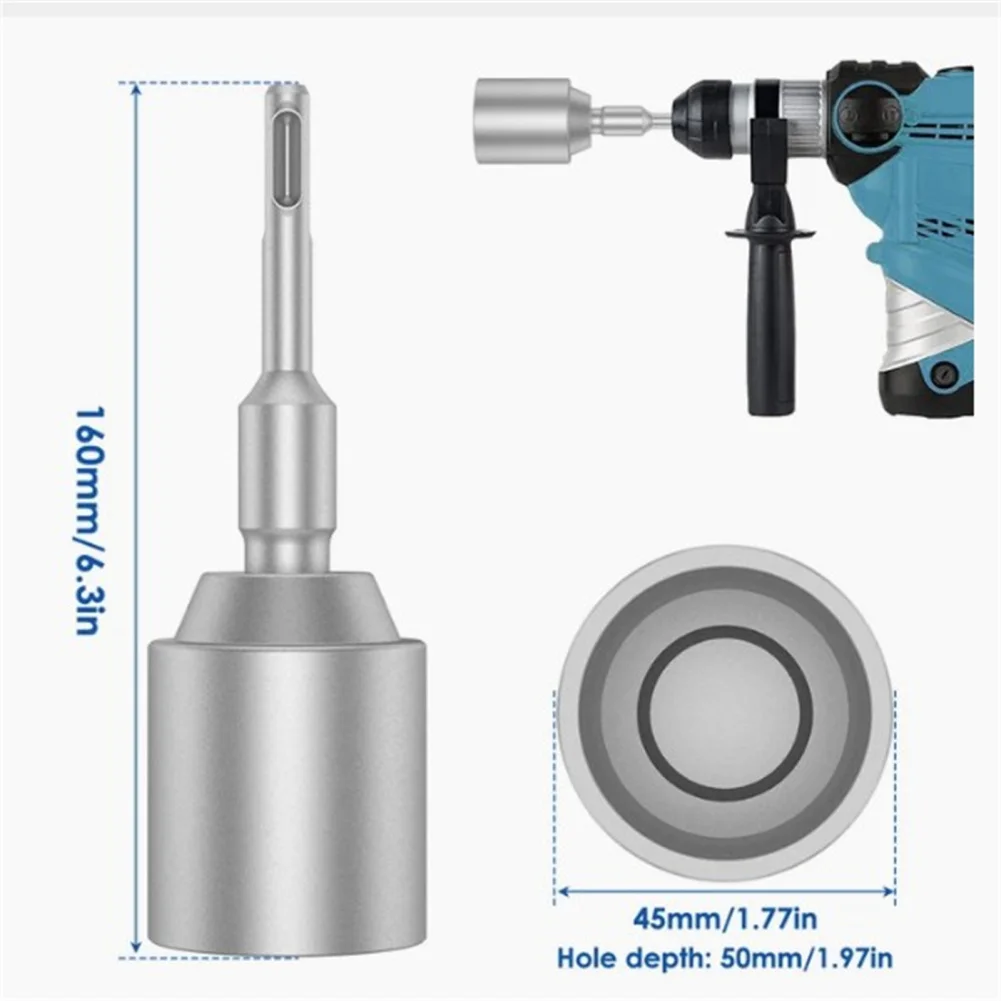 SDS-Plus Ground Rod Driver 30/45/65mm  T Post Ground Rod Driver Tool Forged Steel Drill Bit Driver Hammer