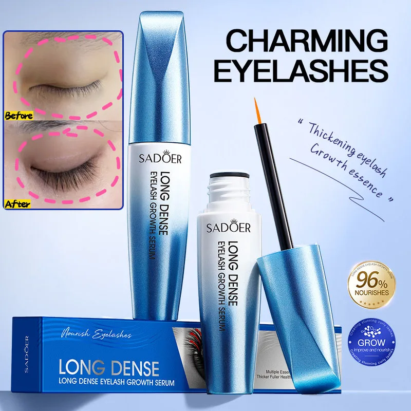 Siero per la crescita rapida delle ciglia Ciglia naturali Enhancer Sopracciglia più spesse Sollevamento Essenza Ciglia più piene Cura degli occhi Cosmetico coreano