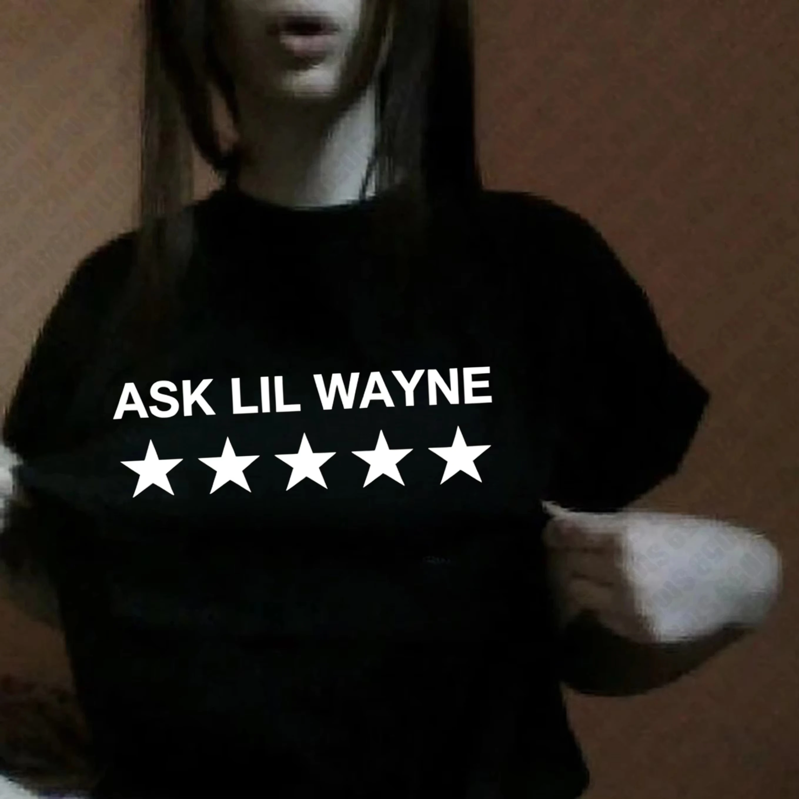 2026 Ask Lil Wayne 5 Stars Fitted Tee Slogan Shirt Y2K Vintage Graphic T-Shirt Cotton Tee Retro Print