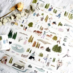 정원에서 스포츠를 해피하십시오 특수 오일 Washi 테이프 공예 용품 DIY Scrapbooking 카드 장식 계획 스티커 만들기
