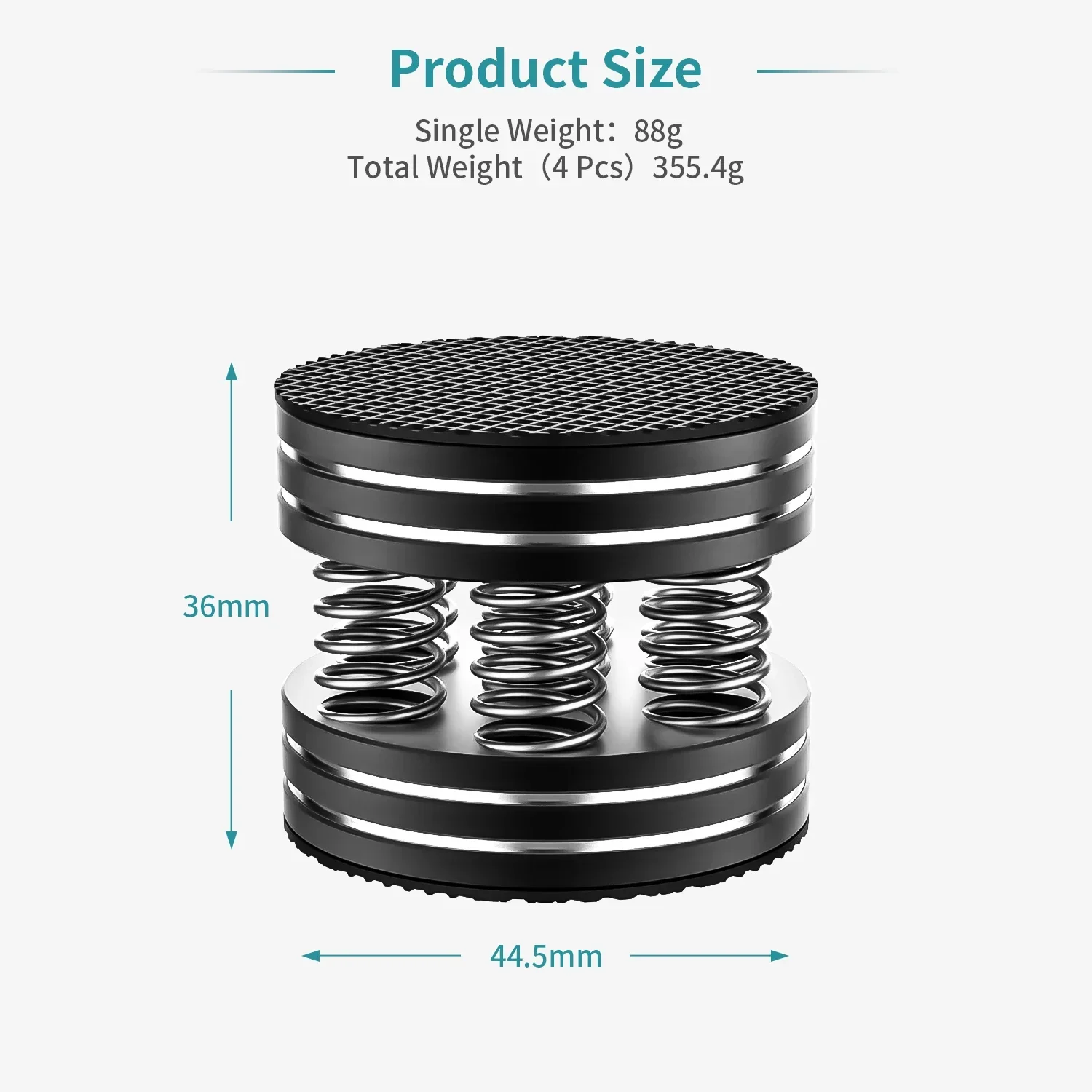 Audiophile 충격 스파이크 스프링 댐핑 패드 HIFI 스탠드 피트 스피커 스파이크 오디오 CD 앰프 풋 패드 단일 제품 무게 102g