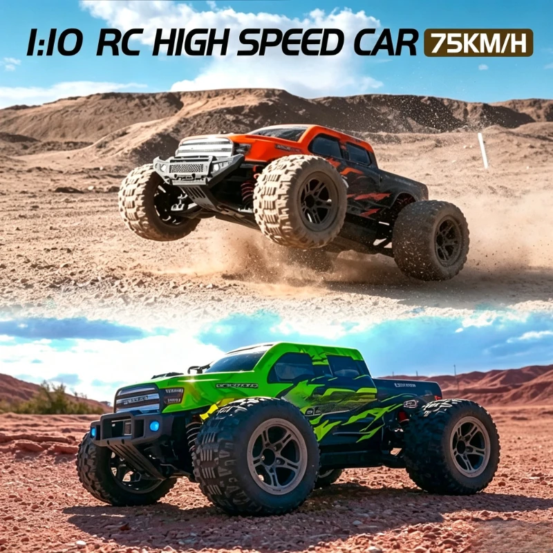 1/10 4WD Rc Off-road Vehicle Metal Hydraulic Shock Absorbers Alloy Differential 2.4G High-speed Rc Climbing Car Toy