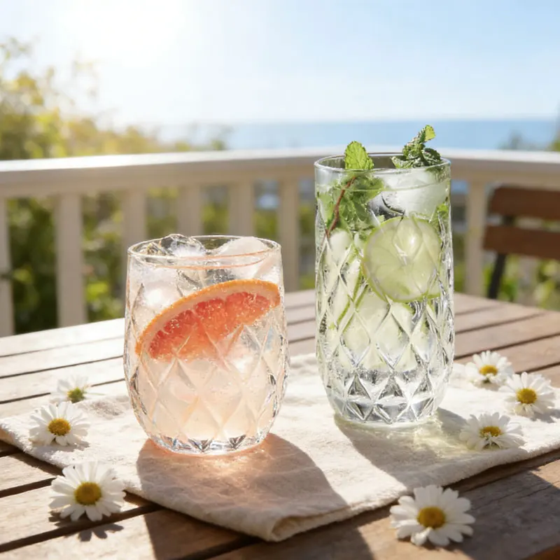 Wine Utensils 310ml/360ml Nordic Style Glass Cup Creative Wine Glass Luxury Brandy Cup Transparent Cold Drink Cup Party High End