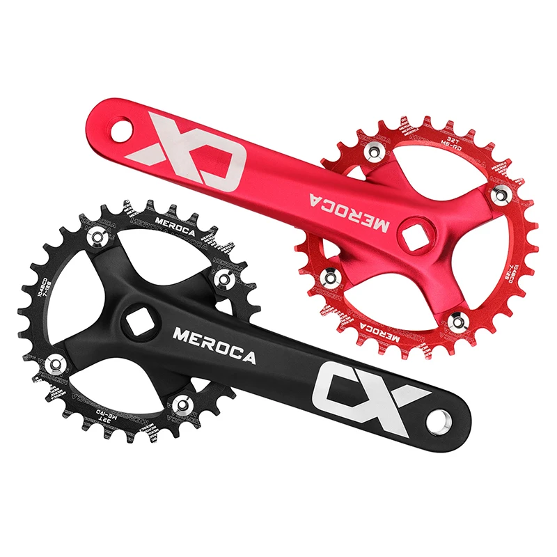 Square Aluminum Alloy Bicycle Cranksets 170mm Crank Arm Cheap MTB Mountain Bike Chainwheel Sets 32/34/36/38/40/42T