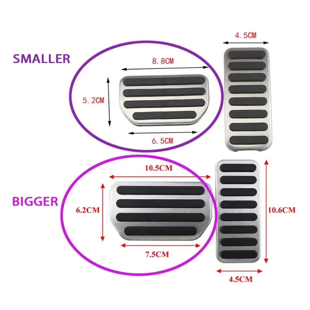 For Suzuki SX4 Aerio Ciaz Vitara S-Cross Splash Ignis Kizashi Sidekick Car Stainless Steel Foot Pedal Cover Accessories