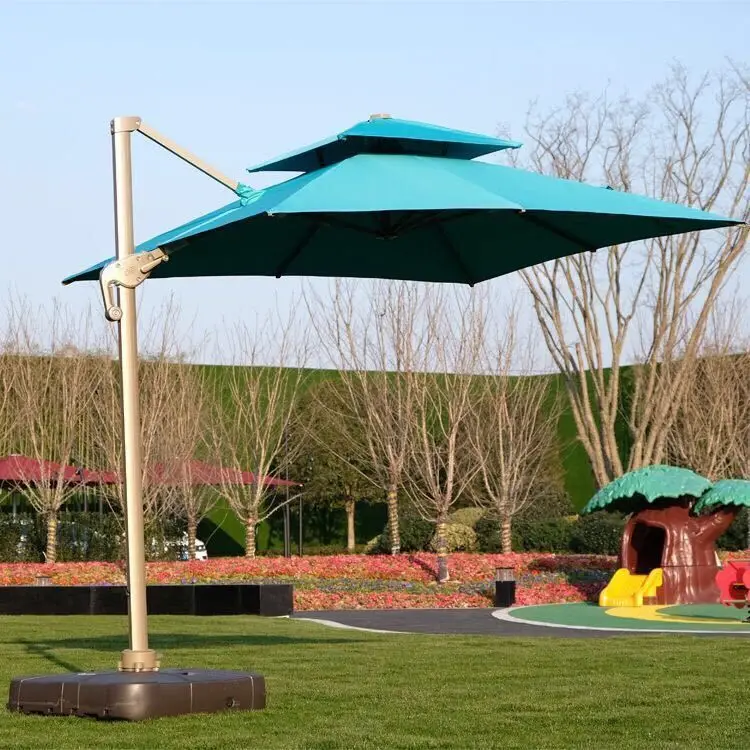 

Patio Umbrella Waterproof Big Square Garden Backyard Poolside Beach Park Hotel Outdoor Furniture Use Base Outdoor
