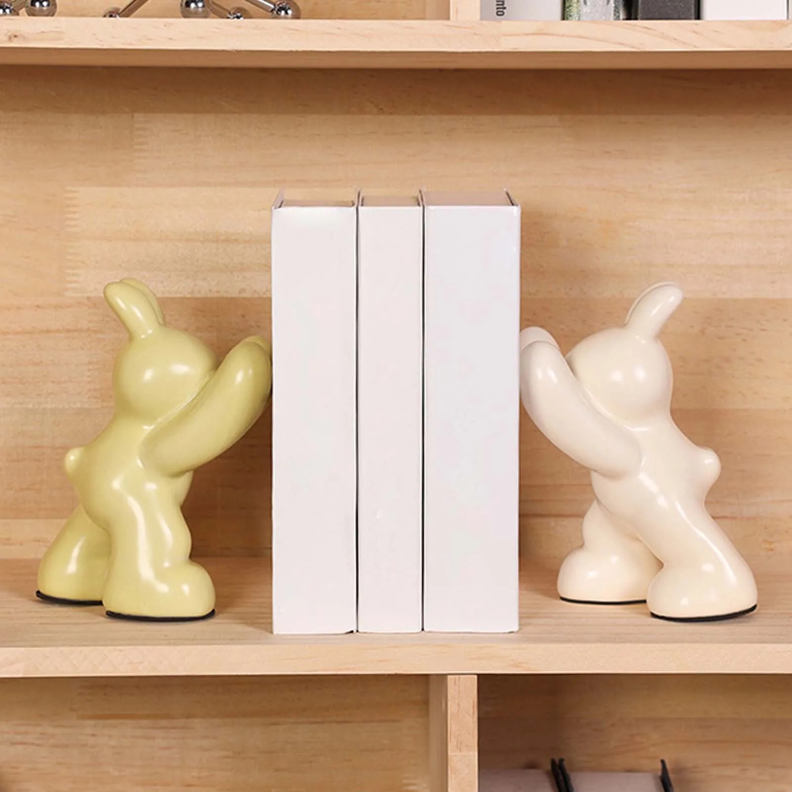 

Decorative Ceramic Book Ends Heavy Duty Bookends Functional Home Decor Suitable for Office Home Study