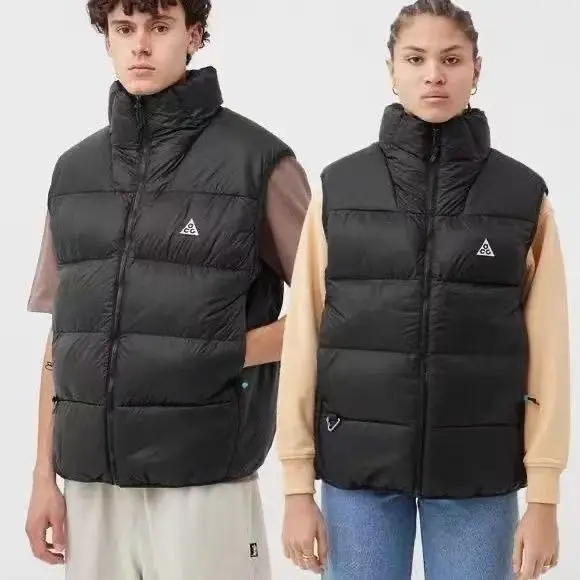 

Winter American Retro Embroidered Mens Harajuku Y2k Winter Jacket Men Windproof Warm Coats Jacket Stand Up Collar Vest