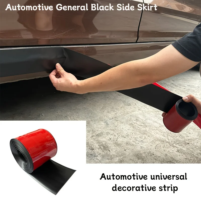 1PC Universal Side Skirt for Cars, Made of PVC Against Scratches. Suitable for The Front And Rear Bumpers of Sedans