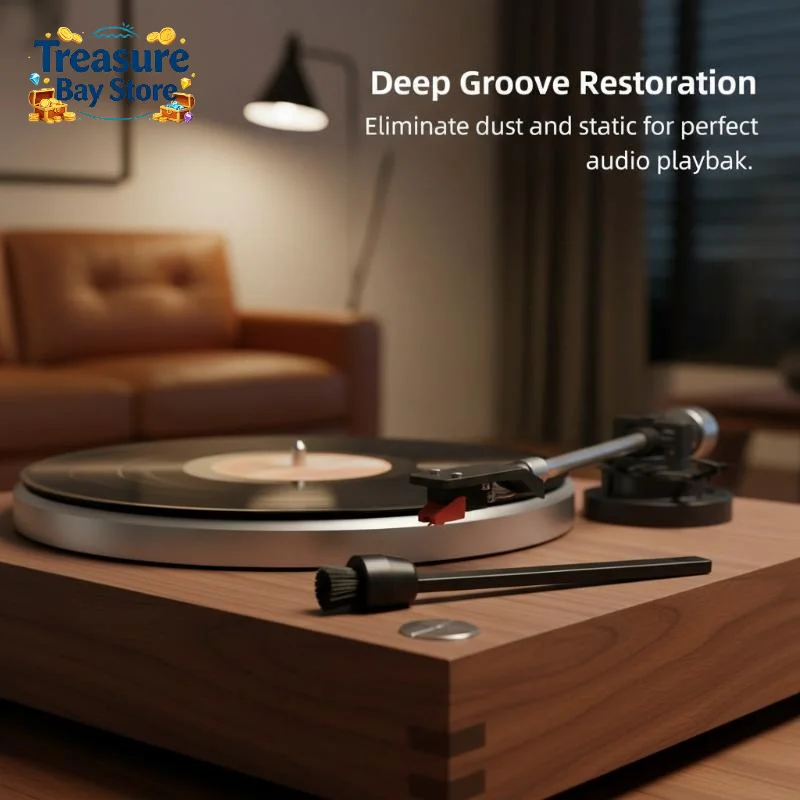 1Pcs Anti-Static Turntable Stylus Brush, Vinyl Record Player Phonograph Needle Cleaner, Phono Needle Cleaning Brush