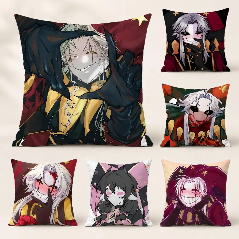 comic The Freak Circus Cushion Cover Pillow Short Plush Pillow Warm Simple Style for Living Room Bedroom Gift Giving