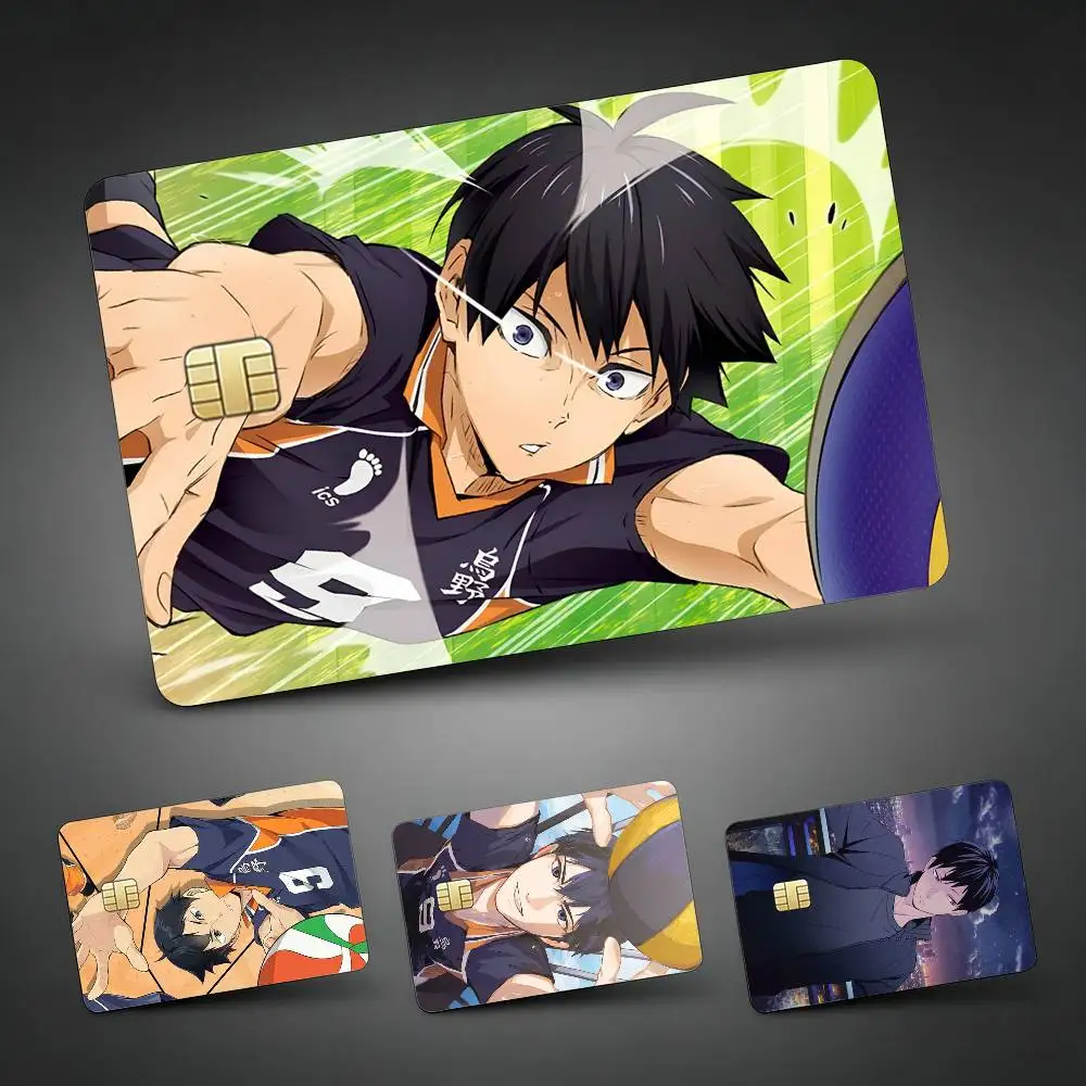 T-Tobio K-Kageyama Credit Card Skin Stickers For VISA Bank Bus Metro Access Card Protective Film Cover Sticker