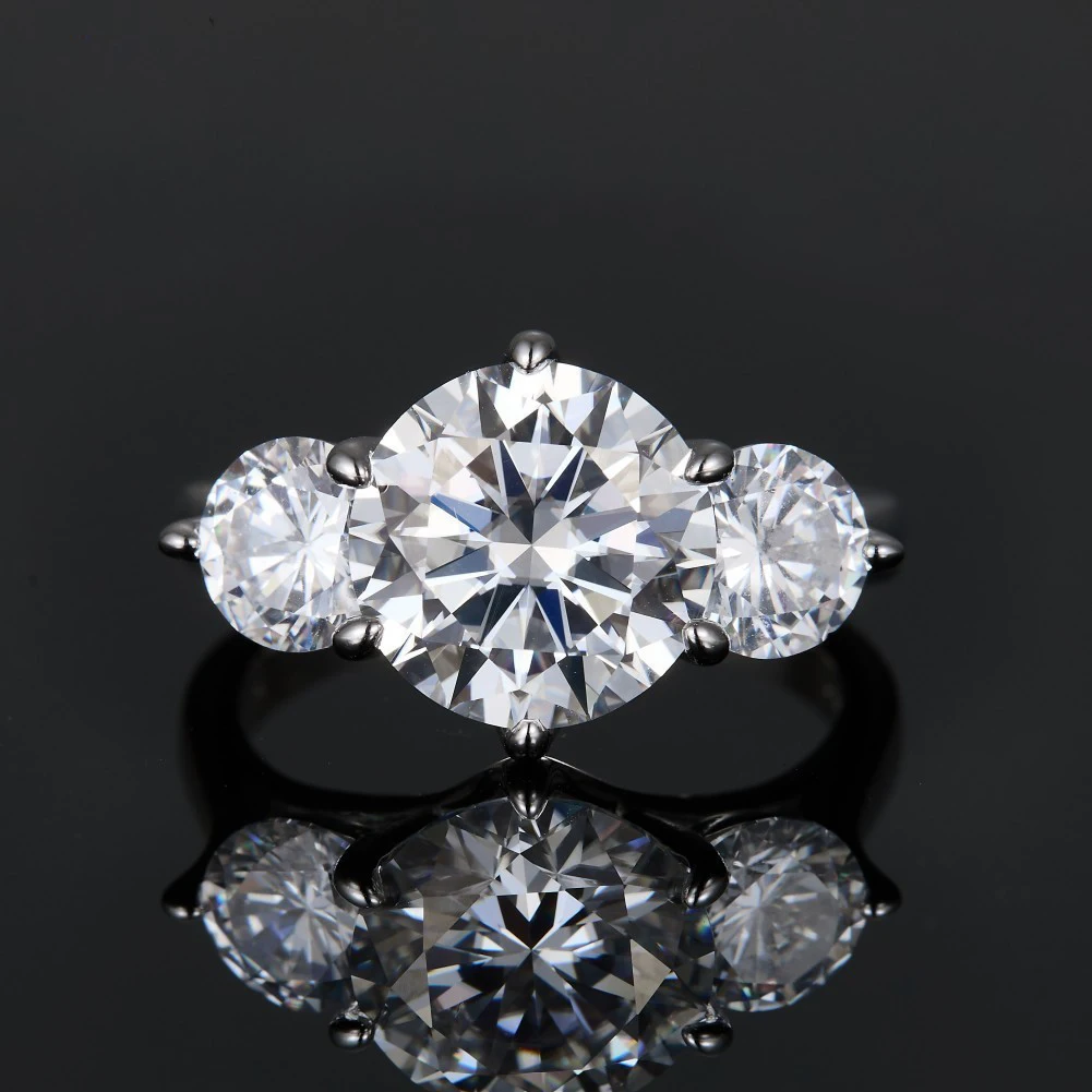 3 Carat D Color Moissanite Diamond Rings Stunning 925 Sterling Silver Moissanita Wedding Ring Fine Jewelry GRA