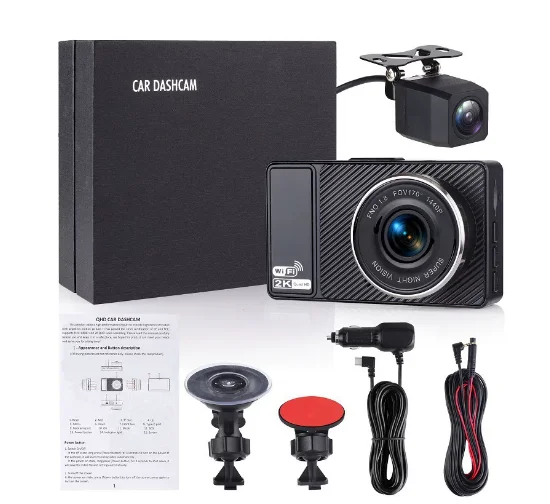 self-installation  X18 New Car Recorder 3 Inch High Definition Dual Lens Front 2K1080 Mobile Phone Interconnection with WiFi