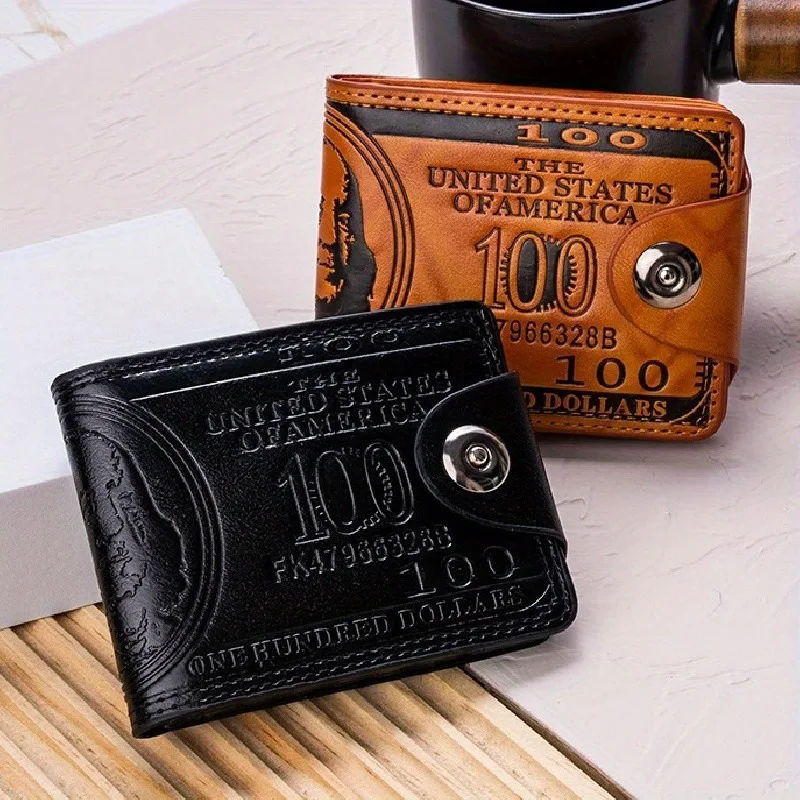 

Wallet Purse Bag Men's Wallets Dollar PatternWallet Male Leather Walet Photo Card HolderFashion Large Capacit