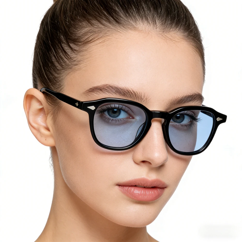 

2026 New Trendy Fashion Women's Sunglasses with Case Acetate Frame Handmade Eyeglasses Outdoor Retro Polarized UV400 Sunglasses