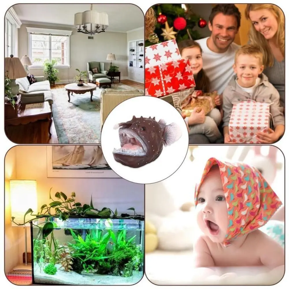 

Simulation Ocean Animal Mini Angler Fish Figure PVC Mini Marine Animal Models Portable Educational Simulation Ocean Animal Model