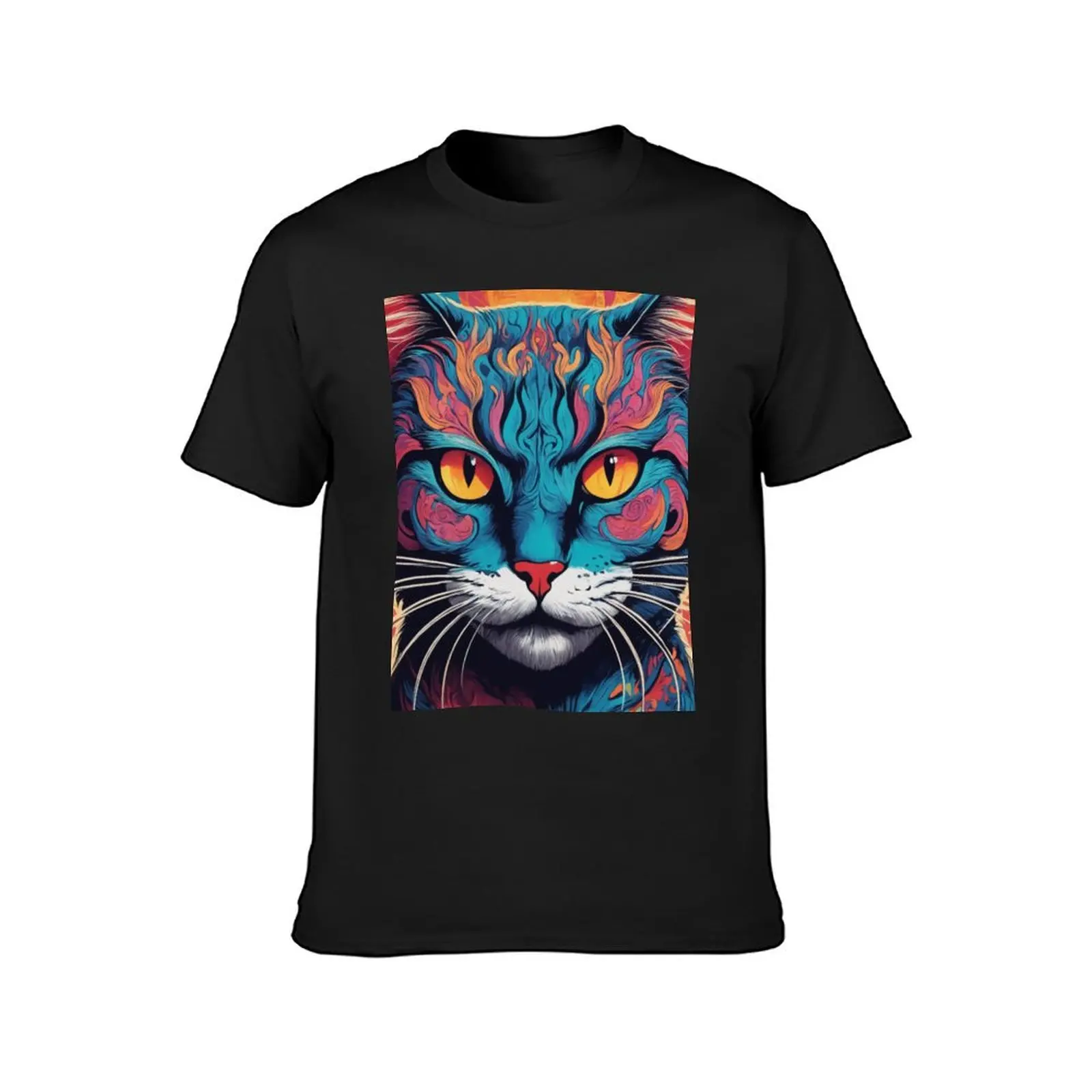 abstract kitten looking into your soul T-Shirt blanks tees for a boy sports fans mens workout shirts