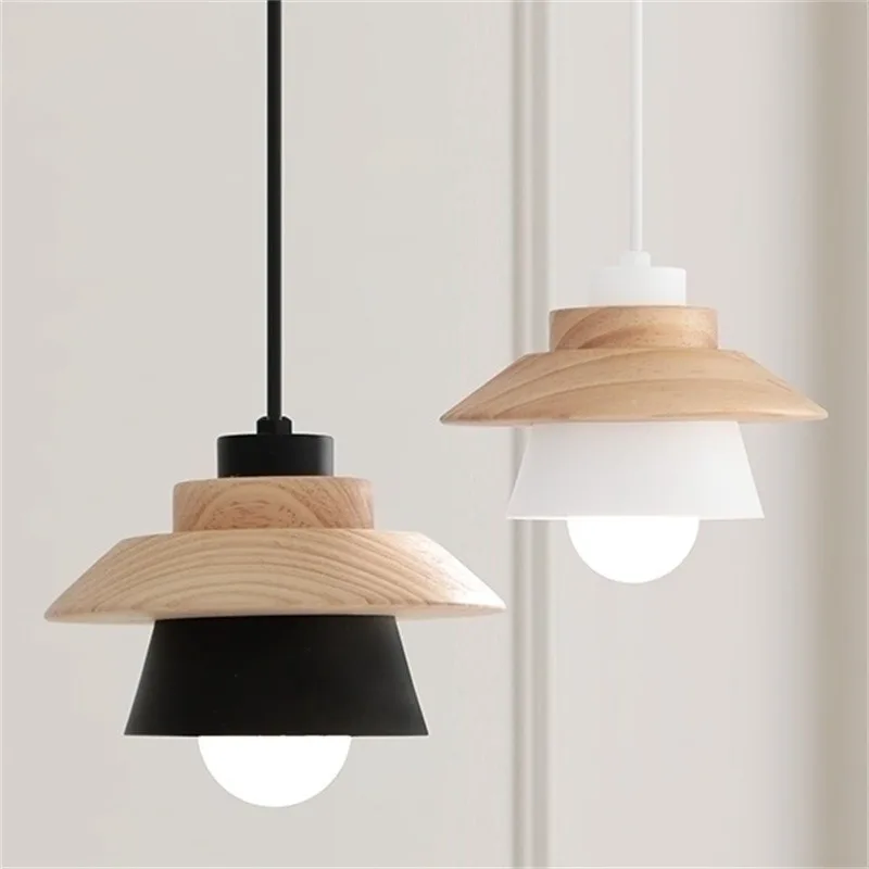 

Nordic Solid Wood Pendant Lamps Modern Restaurant Bar Display Window Dining Table Headboard Creative Personalized Lamp Fixtures
