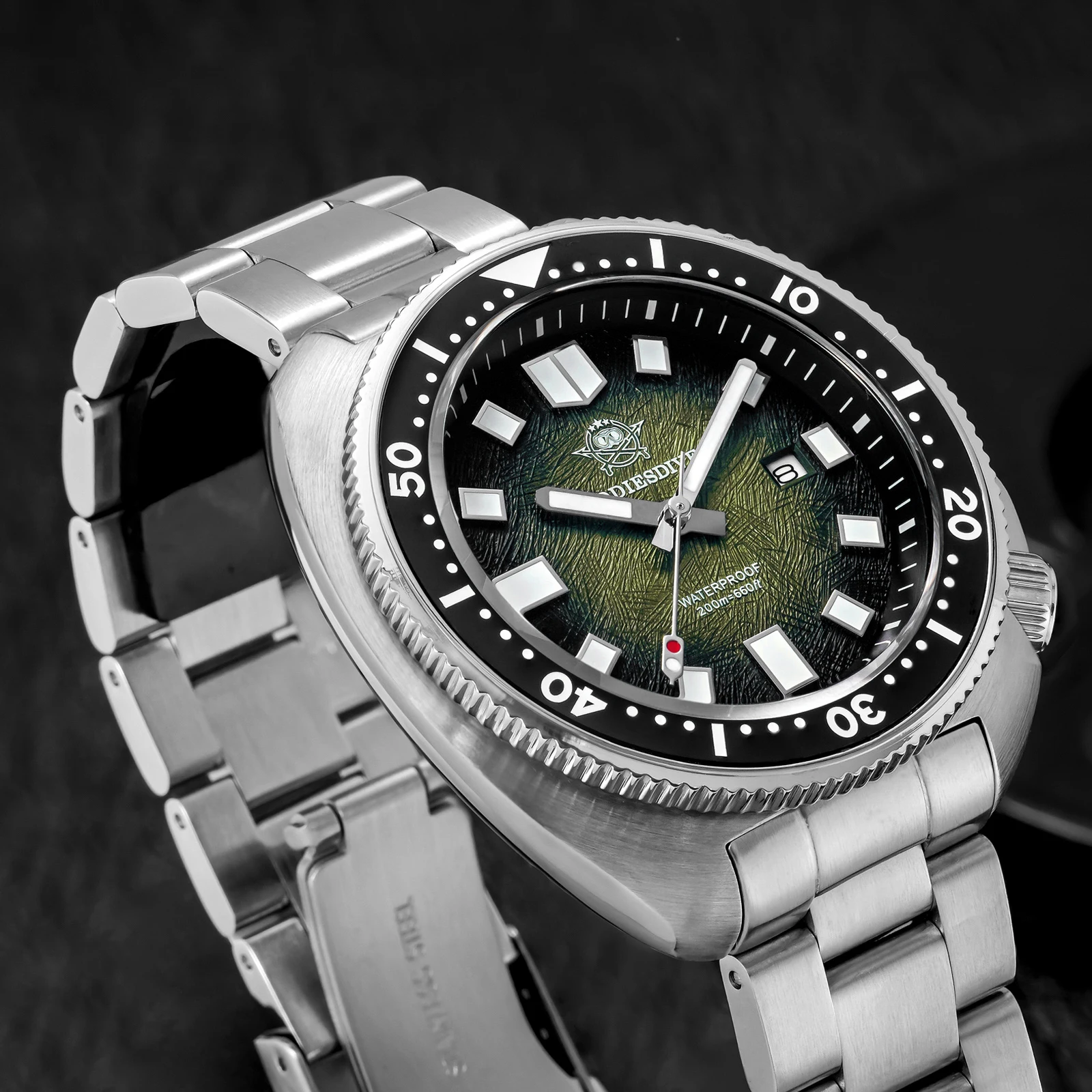 ADDIESDIVE Sapphire Glass Personalized Watches Stainless Steel 200M Waterproof Watch Men Ceramic Bezel AD2511 Male Reloj Hombre