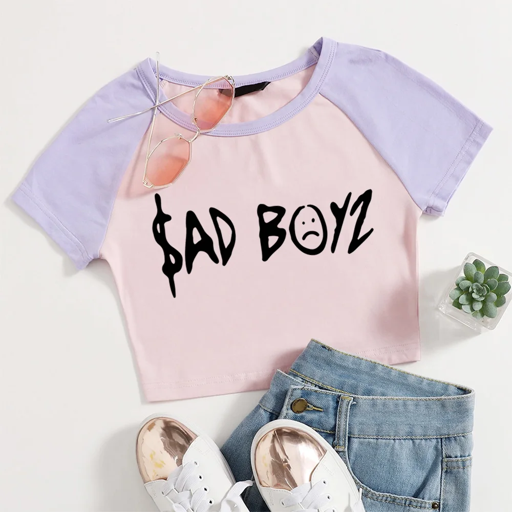 Junior H Sad Boyz 4 Life Crop Shirt T-shirt grafica T-shirt corte unisex Top per fan